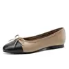 Zapatos de abuela 2026 producto nuevo de primavera zapatos cómodos, zapatos de tacón bajo estilo Chanel pequeño para mujer, bailarinas con bloques de color para mujer