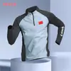 Camiseta Deportiva para Hombre de Secado Rápido con Media Cremallera y Cuello Alto de Manga Larga para Correr, Baloncesto, Atletismo, Entrenamiento de Pista y Campo, Verano, Fitness