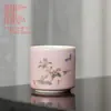 Caneca Master de Argila Azul e Branca Estilo Antigo Yuerui, Caneca Paisagem Pintura Chinesa Retrô, Xícara de Chá, Xícara de Degustação, Xícara Única de Conjunto de Chá Cerâmico Estilo Chinês