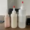 Botella dispensadora de salsa de múltiples capacidades botella de plástico para exprimir aderezo para ensaladas rompecabezas DIY para niños 30ml-500ml