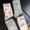 Calcetines Finos de Dibujos Animados con Estrellas para Mujer, Calcetines de Malla Hueca Transpirables de Perro Pequeño Lindo, Calcetines Populares de Media Pantorrilla sin Costuras