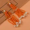 Estilo nacional borla de cuentas de arroz flecos brocado Song accesorios bolsa colgante accesorios hechos a mano con cuentas adornos colgantes cuentas de madera