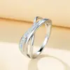 Deseo transfronterizo Nuevo Anillo Cruzado Aobao Personalidad Simple Nicho Lujo Ligero Regalo Exquisito para Novia