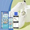 Jakehoe Set de Limpieza para Quitar Manchas de Zapatos Zapatos Blancos Tenis Quitar Manchas Borde Amarillo Agente de Limpieza Portátil