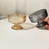 Tazón de Vidrio Repujado para Postre Hogareño Colorido Transparente Copa Tazón Taza para Fruta Pudín Alto Valor de Color Taza para Helado