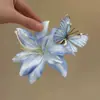 ¡Mariposas! Atmósfera Primavera y Verano Vacaciones en la Costa Nuevo Estilo Chino Flor Pinza para el Cabello Temperamento Pinza Lateral para el Pelo