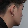Aretes de Plata Esterlina de Cintura Pequeña para Hombre ins Moda para Mujer Moda Personalizada Sentido del Diseño Avanzado Nicho Aretes Aretes