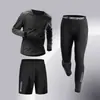 Ropa Deportiva Transfronteriza para Hombre Traje Deportivo Mallas de Secado Rápido Alta Elasticidad Entrenamiento de Carrera Ropa para Baloncesto Carrera Matutina Primavera y Otoño