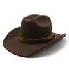 Chapéu de Palha Ocidental Transfronteiriço, Chapéu de Cowboy com Proteção Solar, Chapéu de Equitação Unissex, Chapéu de Viagem, Chapéu Estilo Xizang, Chapéu de Sol Vintage