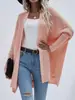 Cardigan de Punto para Mujer de Comercio Exterior, Nuevo para Otoño e Invierno Europeo y Americano en Amazon, Suéter Grueso de Punto Liso, Chaqueta para Mujer