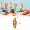 Topper Decorativo para Pastel Hawaiano Transfronterizo Decoración para Fiesta de Verano en la Playa Inserto para Pastel de Postre Tabla de Surf
