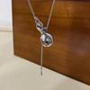 Collar con colgante de calabaza de cristal cadena para suéter pendientes cadena para suéter femenino lujo ligero moda tira estilo nacional nicho cadena para clavícula de alta calidad