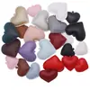 Llavero creativo de cuero con forma de corazón tridimensional, varios tamaños, charm simple para bolso, accesorio para ropa