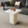 Carrinho com Rodízios para Mesa de Centro Móvel Estilo Creme para Casa 2025 Novo Modelo Luxo Leve High-End Minimalista Mesa de Centro para Sala de Estar