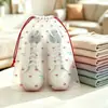 Bolsa con cordón de cereza con estampado de dibujos animados, bolsa portátil de almacenamiento de zapatos para viaje, bolsa de zapatos a prueba de polvo de alta estética, bolsa de almacenamiento práctica