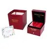 Caja de Joyería Nueve Flores Día de San Valentín Caja de Regalo de Acrílico Caja de Regalo de Flores Eternas Caja para Anillos Al por Mayor en Stock