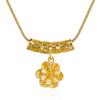 Collar con Colgante de Flor Calada Chapado en Oro de Vietnam, Collar Chapado en Oro Real de 24K, Colgante de Flor de Imitación Fresca Pequeña