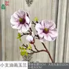 Pintura a óleo de galho pequeno magnólia paina ornamentos de estudo interno arranjo de flores flor de simulação beleza comercial decoração Chen flor de seda