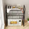 Nuevo Estante para Horno de Microondas Almacenamiento para Cocina del Hogar Multicapa Multifuncional Plástico Móvil Artefacto para el Hogar Venta al por Mayor