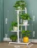Prateleira de flores verde para ambientes internos, multicamadas, de ferro forjado, leve, luxuosa, varanda, vaso de flores de clorofila carnuda, suporte de armazenamento de chão para sala de estar