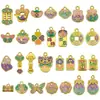 Pingente tradicional de peixe koi com gota de óleo banhado a ouro para riqueza e fortuna, nova pulseira de liga estilo chinês, acessórios de joias com caractere da fortuna atacado