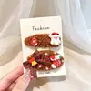 Pinzas para el Cabello de Niños para Navidad de Bebé Lindo Papá Noel Muñeco de Nieve Accesorios para el Cabello Niñas No Dañan el Cabello Tocado Pinzas para el Cabello al por Mayor