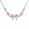 Estilo Ins Pulsera Linda y Dulce Corazón Circonita Mariposa Pulsera Femenina Regalo de San Valentín Joyería Pulsera Dorada