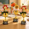 Regalo para el Día del Maestro: un ramo de trofeo de girasol tejido, de alta calidad y terminado, perfecto como un regalo considerado tanto para maestras como para maestros de jardín de infantes