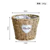Vaso de flores trançado à mão, cesta de flores para decoração de casamento, embalagem de presente, cesta de presente, arranjo floral de floricultura, cesta de mão
