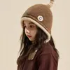 Gorro Infantil Niña Otoño e Invierno Lana Lindo Pingüino Pellizcar y Llamar Gorro Cálido Protección Orejas Bebé Gorro de Punto Pullover