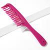 Peine para Cabello Rizado Peine de Masaje Herramienta de Peluquería Perm Belleza Peine para Cabello Suave Plástico Peine de Doble Fila Peine de Galería Dentado Negro