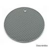 Fabricante Atacado Transfronteiriço Mais Vendido Almofadas Isolantes de Borracha Favo de Mel Descansos de Mesa de Silicone Redondos Descansos para Panelas Tapetes para Tigelas Tapetes para Mesa de Jantar