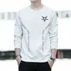 Sudadera para hombre, nuevo modelo primavera y otoño 2025, cuello redondo, corte holgado, top de otoño sin capucha, chaqueta de manga larga para adolescentes