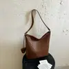 Bolso de hombro tipo cubo de gran capacidad, moderno, estilo coreano retro casual, para mujer, 2026, modelo nuevo, versátil, bandolera