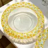 Plato para Mascotas de Lujo Ligero Estilo Europeo Chapado en Oro, Plato de Plástico, Plato de Cena Estilo Occidental, Blanco Crema con Borde Dorado, Plato para Frutas, Plato para Filete Estilo Occidental, Gama Alta