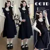 Ropa de maternidad colección otoño/invierno 2026: vestido de maternidad con mangas volantes, vestido sin mangas y conjunto de maternidad de dos piezas