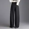 Pantalones de Lana de Pierna Ancha para Mujer, Nuevo Estilo Otoño 2026, Sueltos, Adelgazantes, de Cintura Alta Rectos, Pantalones Casuales Populares