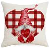 Fronha de Linho Dia dos Namorados Amazon Cross-Border Coração Vermelho Capa de Almofada para Casa Almofada Decoração de Casa