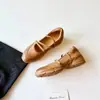 Gu Yun Sapatos Mary Jane Cruzados Estilo Retrô Francês Feminino 2026 Sapatos Casuais de Bico Baixo Versáteis para o Dia a Dia