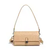 Bolsa Feminina Trançada Transversal para Axila 2026 Bolsa de Mão de Luxo Moda Bolsa Baguete Vintage Bolsa de Ombro Único Transversal Bolsa Sela