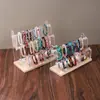 Suporte Exibidor de Pulseiras em Acrílico Multicamadas e Madeira Maciça, Rack de Armazenamento de Pulseiras, Suporte de Exibição para Transmissão ao Vivo em Lojas de Joias, Atacado de Fabricante