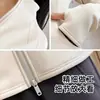 Chamarra de Yoga Otoño Invierno Polar Delgado Cálido Cuello Alto Cremallera Superior Adelgazante Muestra Delgadez Ropa para Correr Fitness Agujero para Pulgar Manga Larga