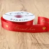 Nuevo Listón de Poliéster de 2.5cm Estampado en Caliente Amor Corazón Pequeño Embalaje de Ramo Regalo Cinta de Flor Hilo de Cinta