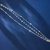 Moda Europea y Americana Versátil Cadena de Labios de Lujo Ligero Pulsera Versátil Simple Exquisita Pulsera de Cuentas Redondas Apilables Multicapa
