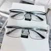 Nuevo Marco de Gafas de Acero de Alta Calidad New Saint Dream Marco Medio Marco Completo Simple Clásico para Hombre Marco de Gafas de Negocios Venta al por Mayor