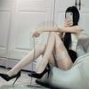 Calcetines de rejilla negros con borde rojo Zichi, tirantes falsos, hasta la rodilla, sexys, con lazo de encaje, calcetines para muslo de mujer 5043