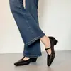 Sapatos Mary Jane Quadrados Estilo Coreano para Mulheres, Vermelho, Novo Modelo Tendência 2026, Salto Grosso, Tira em T, Sapatos de Salto Único Versáteis e Elegantes para Mulheres