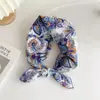 Pañuelo pequeño cuadrado de algodón y lino 55 cm Japonés y coreano artístico combinable para todo temporada de primavera y otoño pañuelo decorativo elegante algodón puro moda cinta para el pelo