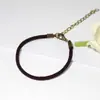 Pulseira DIY de Fio Milanês Trançado em Vermelho, Marrom e Preto com Corrente de Ajuste na Ponta, Acessório Simples para Pulso