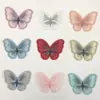 Pieza de Tela Bordada de Mariposa Tridimensional de 5.5 cm Accesorio para Pasador de Pelo Hecho a Mano DIY Decoración de Accesorio de Ropa Estilo Coreano